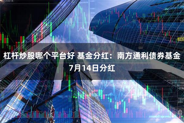 杠杆炒股哪个平台好 基金分红：南方通利债券基金7月14日分红